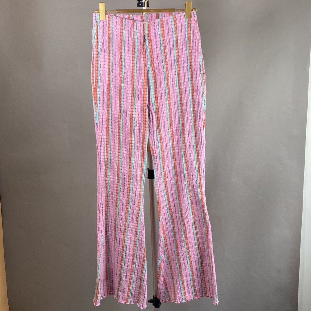 Free People Cropped Multi Color Stretch Pants XS